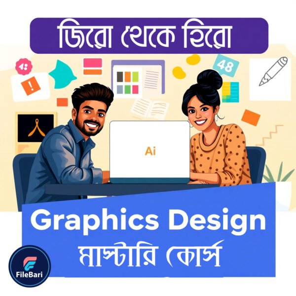 “Adobe Illustrator Complete Design Course – Logo, Brand, Stationery, Print & Digital Content + Freelancing Guide”